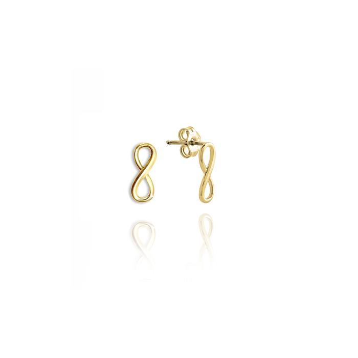 Real Gold Infinity Earrings