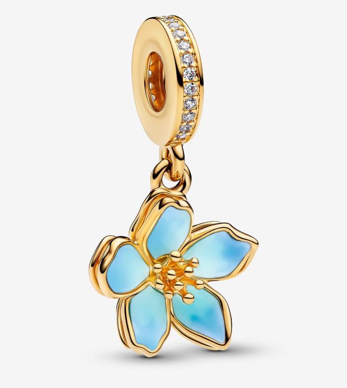 Blue Cherry Blossom Pendant