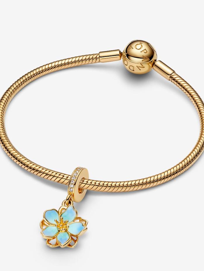 Blue Cherry Blossom Pendant