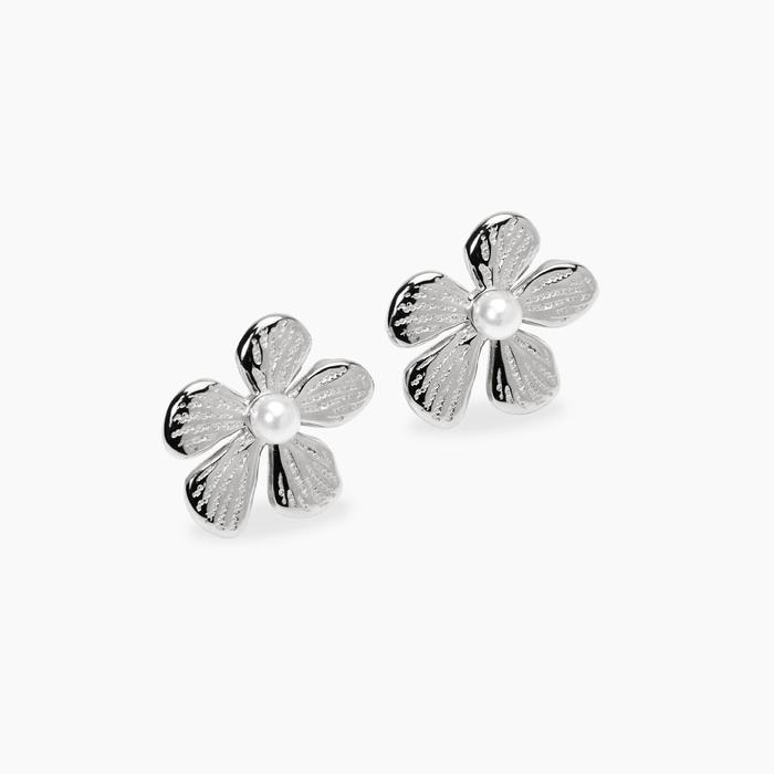 Orecchini fiore con perla conchiglia Style 65