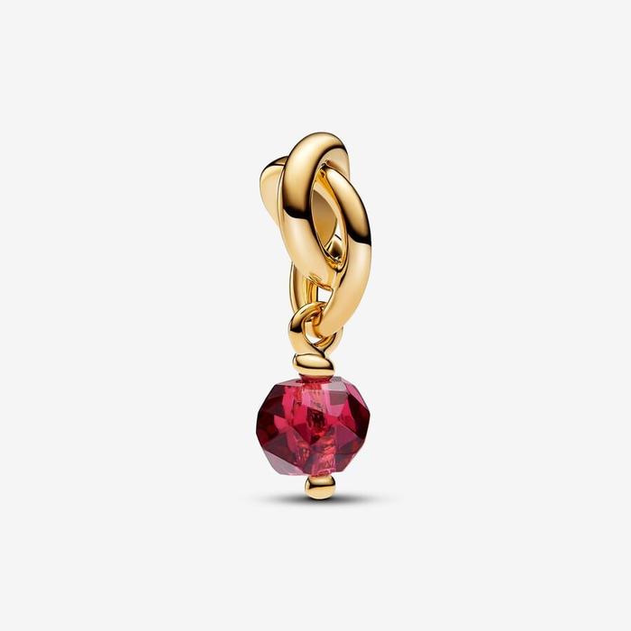 Charm Pendente Cerchio Eterno Rosso Luglio