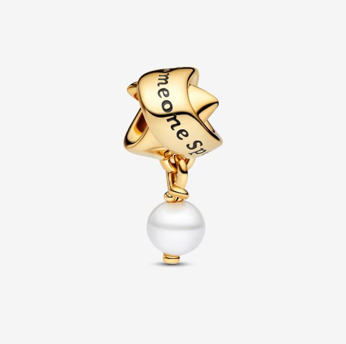 Charm Pendente Qualcuno di Speciale con Perla Barocca d’Acqua Dolce Coltivata