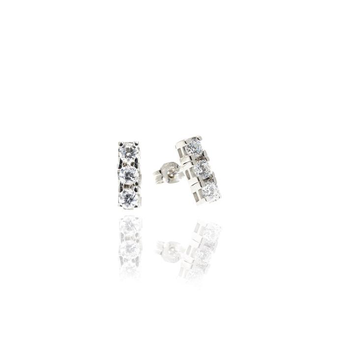Real Gold and Zircon Light Earrings