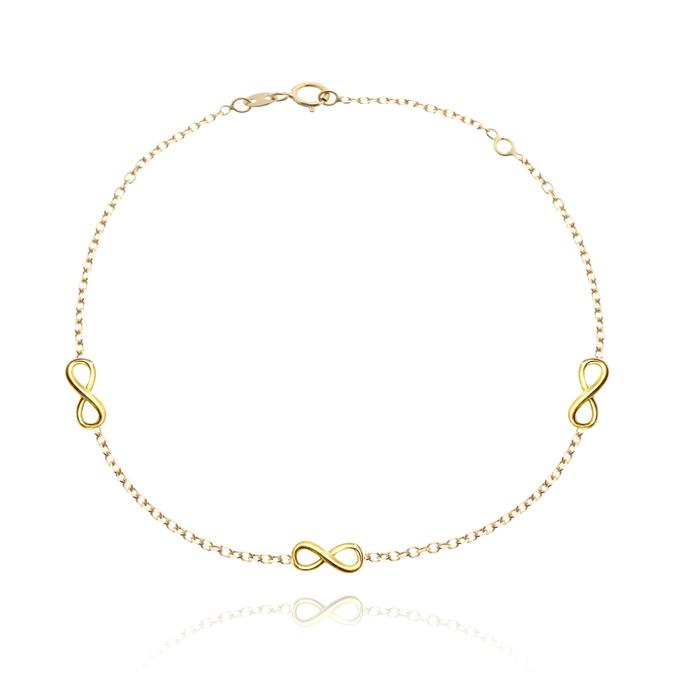 Real Gold Infinity Bracelet