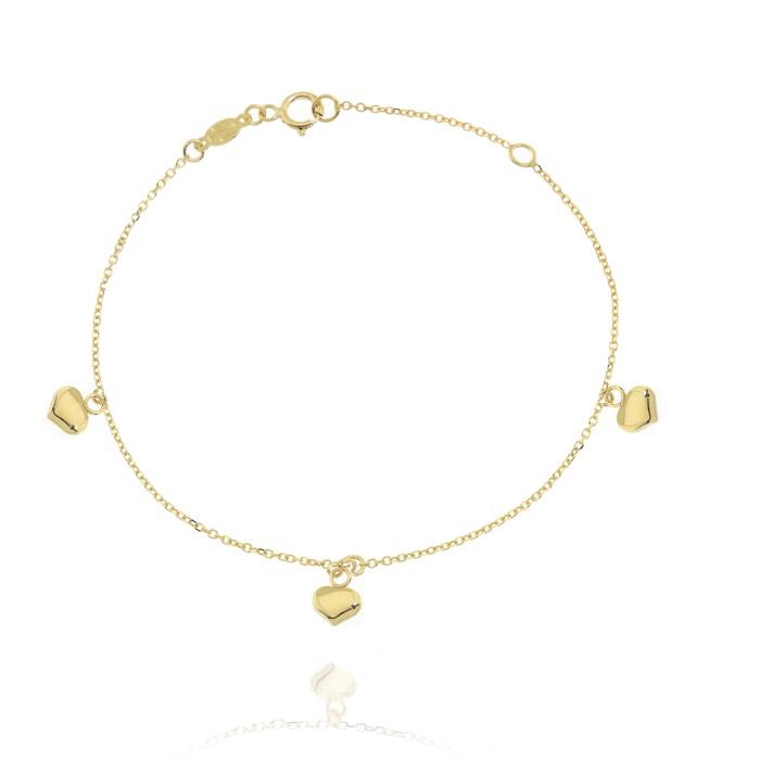 Real Gold Heart Bracelet
