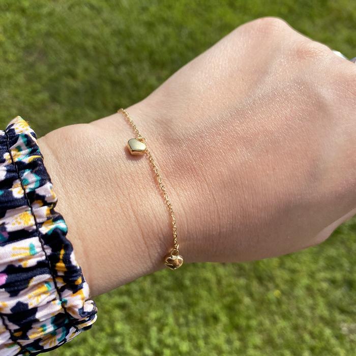 Real Gold Heart Bracelet