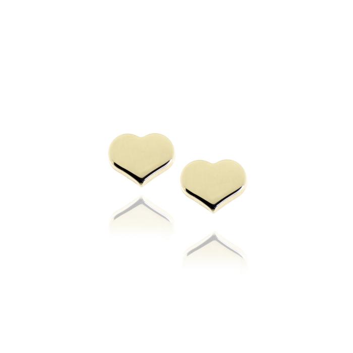 Real Gold Heart Earrings
