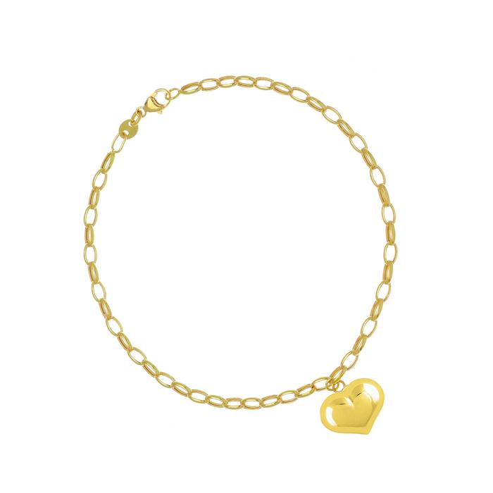 Real Gold Heart Bracelet