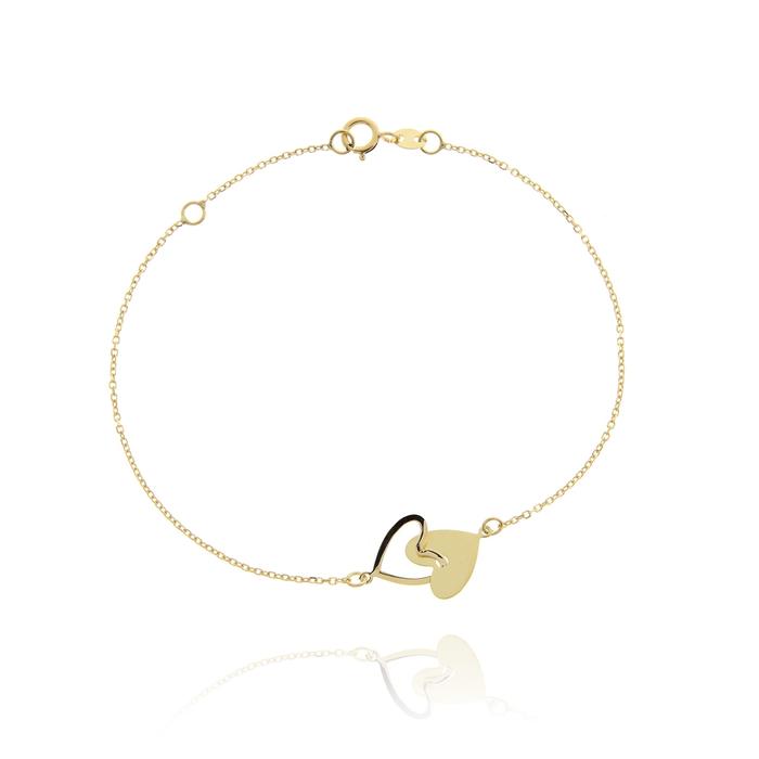 Real Gold Heart Bracelet
