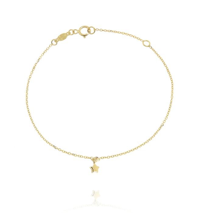 Real Gold Star Bracelet