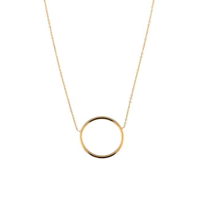Real Gold Circle Necklace