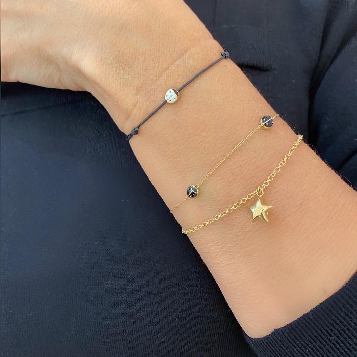 Real Gold Star Bracelet