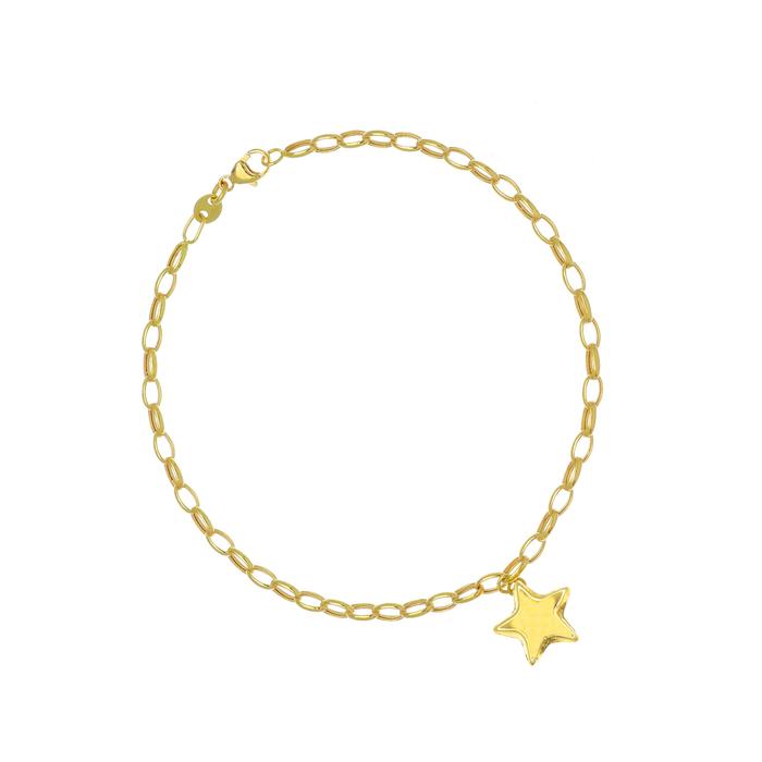 Real Gold Star Bracelet