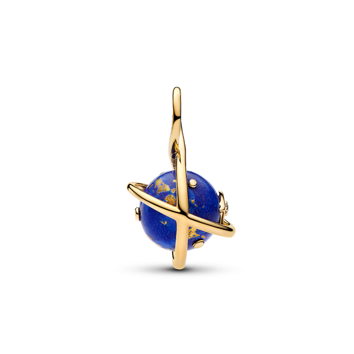 Charm Pendente Pianeta Blu che ruota