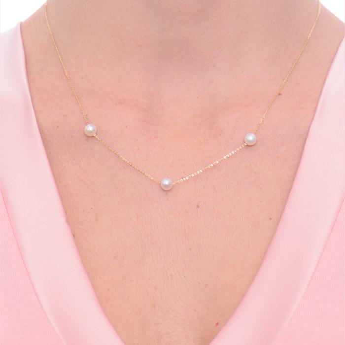 Real Gold Pearl Necklace