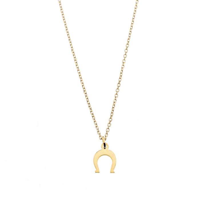 Real Gold Horseshoe Necklace