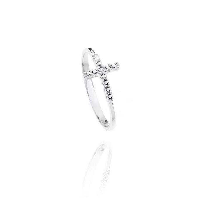 Credo Ring in Real Gold and Zirconia