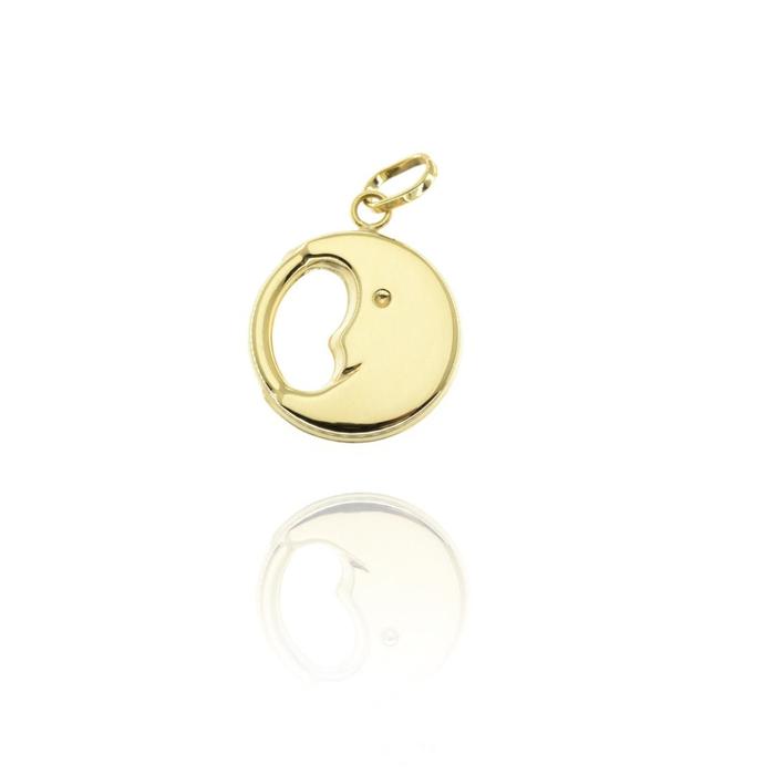 Pendentif Lune en or véritable