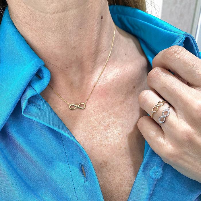 Real Gold Infinity Necklace