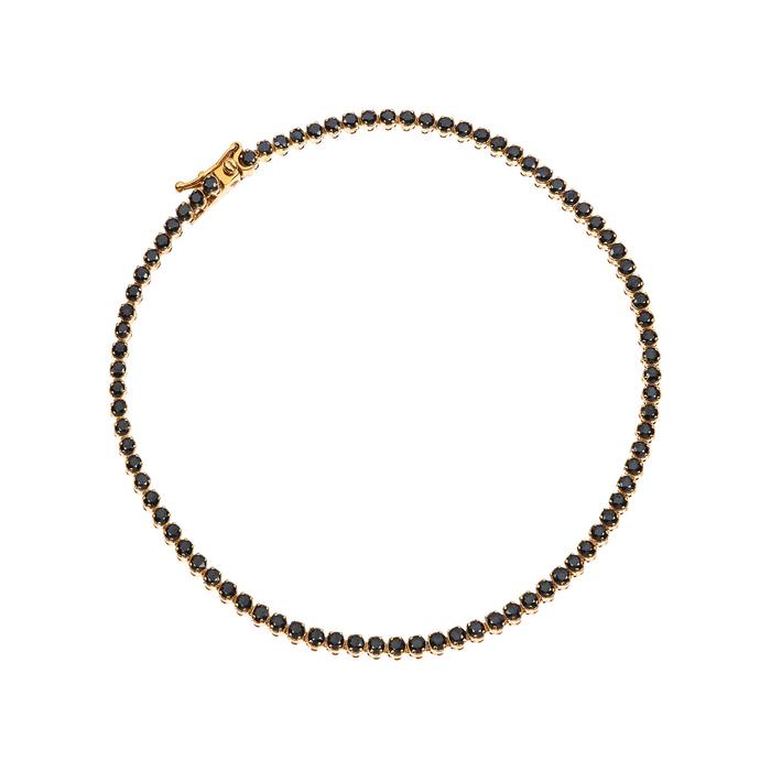 Bracelet en zircon multicolore en or véritable