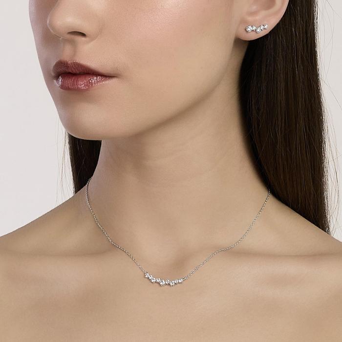Girocollo in argento con elemento in zirconi BELLA DI NOTTE
