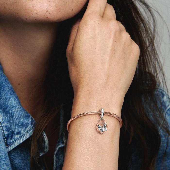 Padlock Pendant Charm "Together Always"