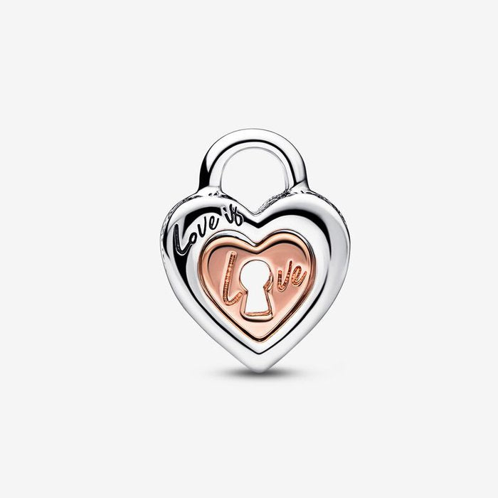 Charm Lucchetto Cuore "Love is love" Divisibile