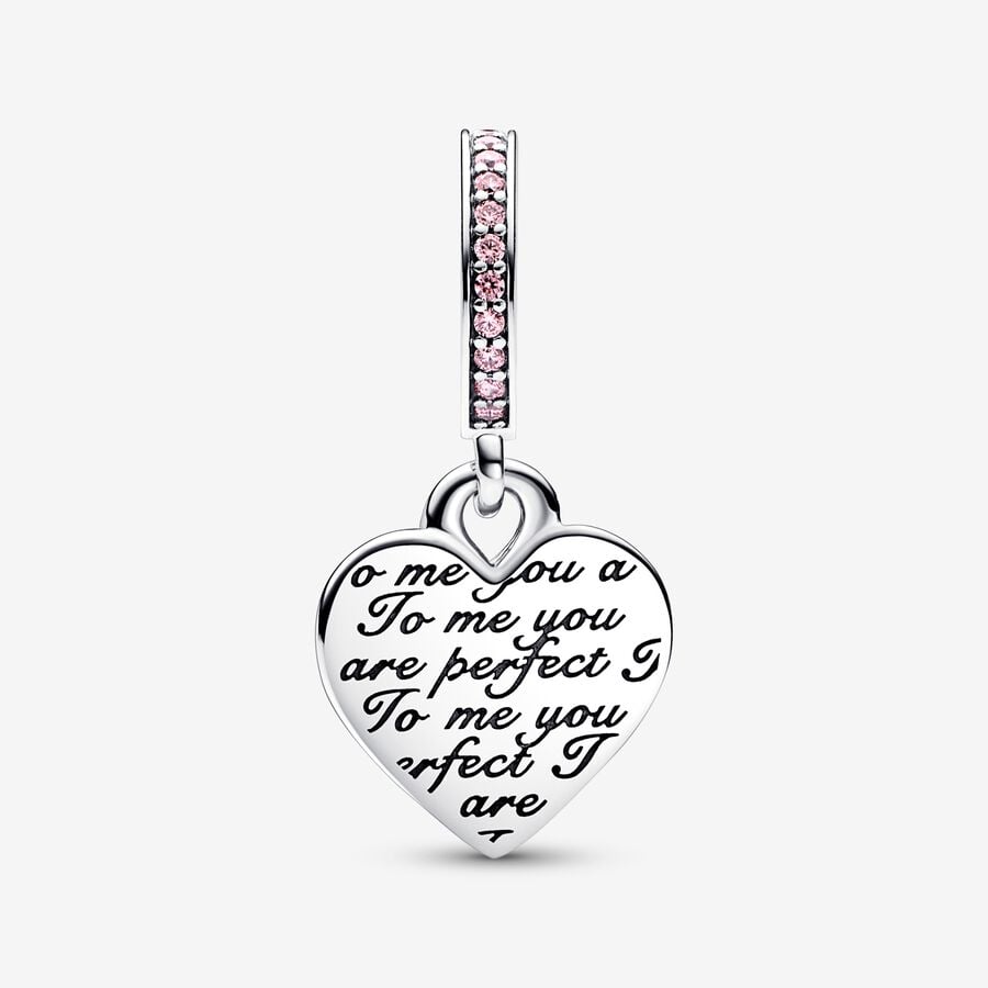 Pendentif Coeur Infini Charm Maman Tu Es Parfaite
