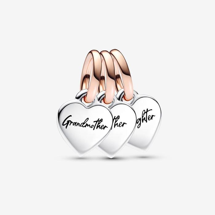 Pendentif grand-mère, mère et fille, breloque divisible