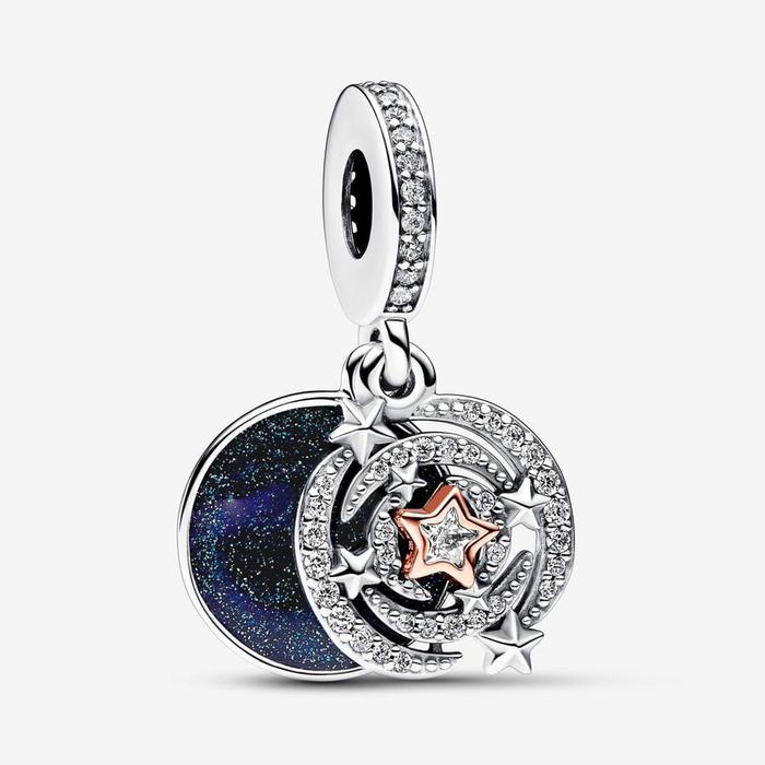 Charm Pendente Cielo con Stelle Cadenti