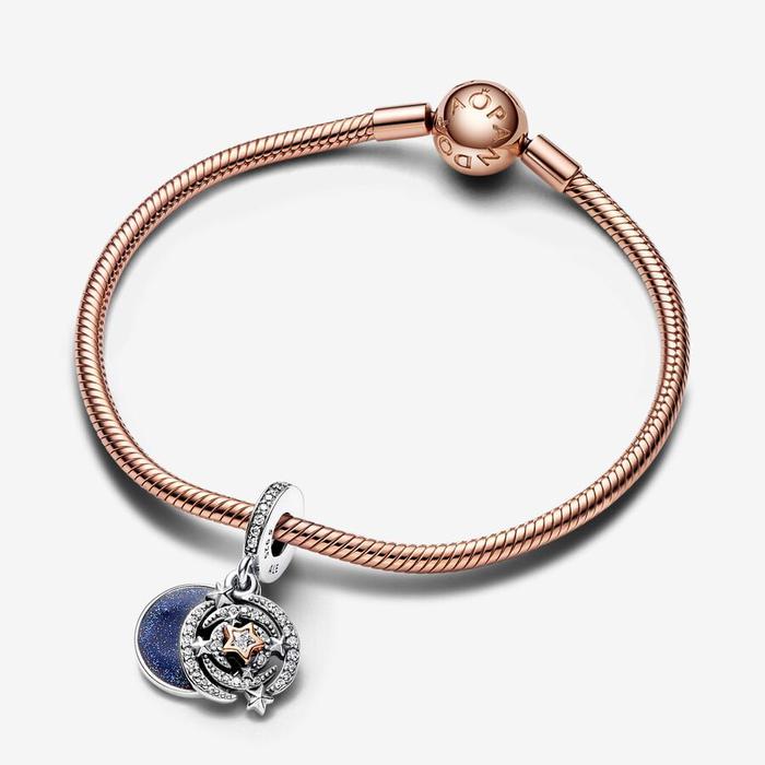 Charm Pendente Cielo con Stelle Cadenti