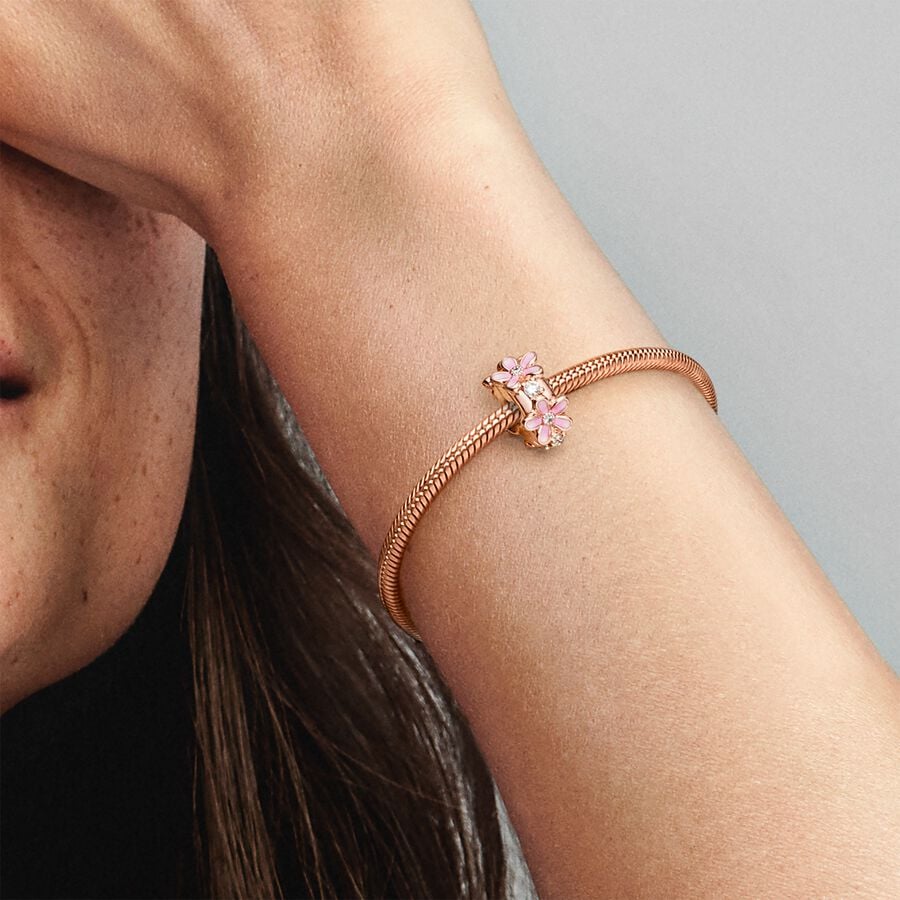Charm Clip Margherita rosa