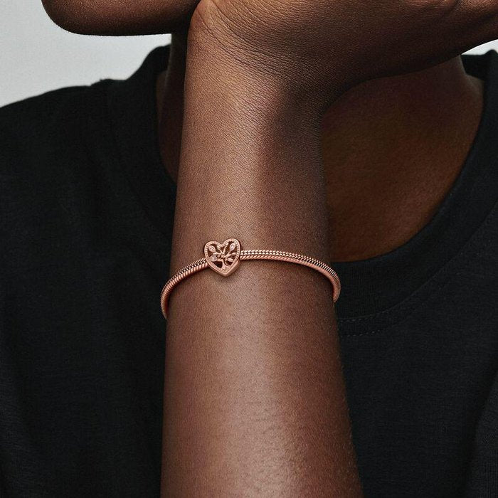 Charm Openwork Cuore Albero della Famiglia