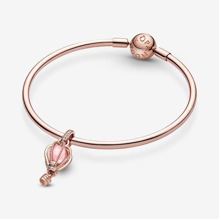 Pendentif montgolfière rose