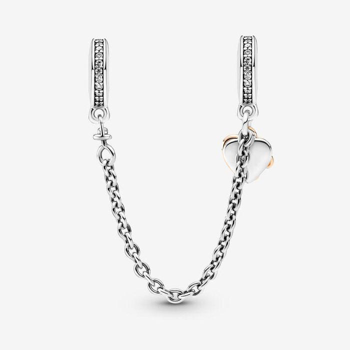 Charm Safety Chain Family in Heart