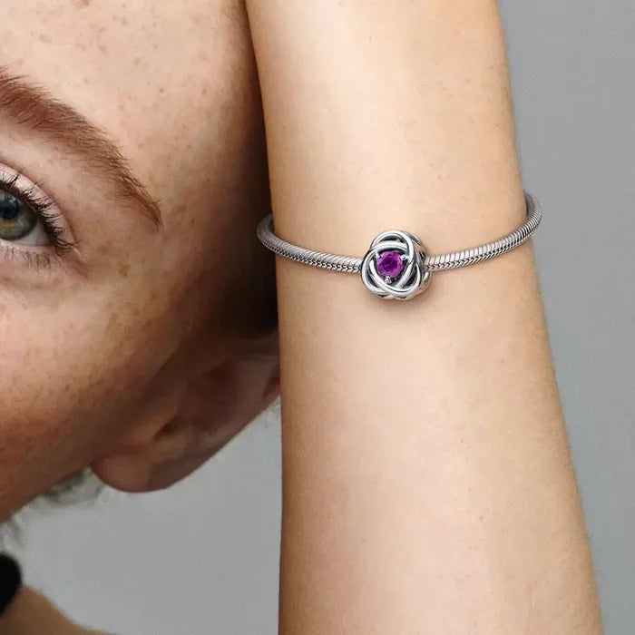 Charm Eternal Circle Purple February
