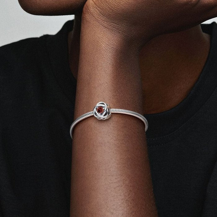 Charm Eternal Circle Dark Red January