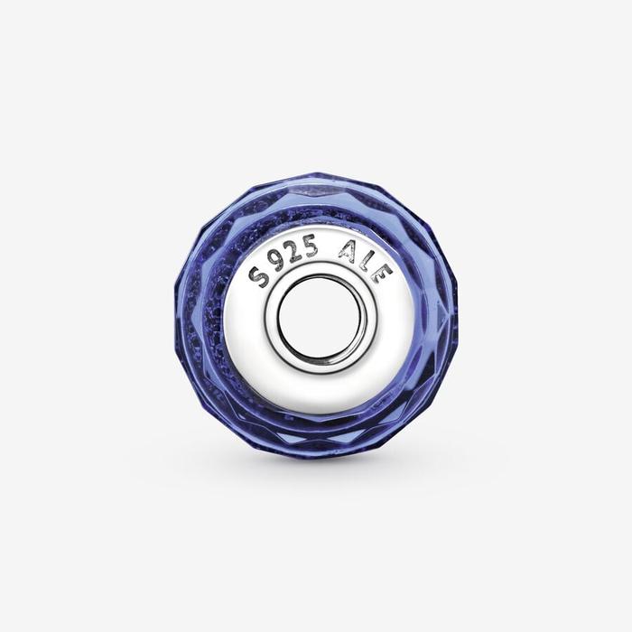 Iridescent Blue Murano Glass Charm