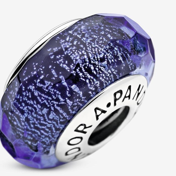 Iridescent Blue Murano Glass Charm