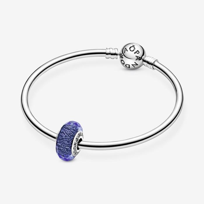 Iridescent Blue Murano Glass Charm