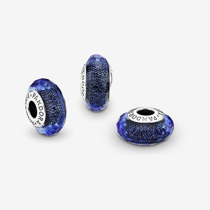 Iridescent Blue Murano Glass Charm