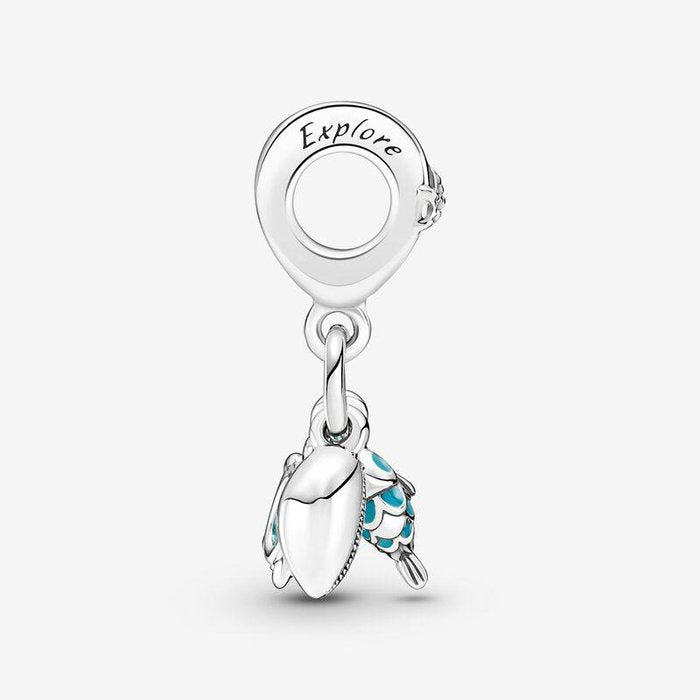 Pendentif Charm Petit Poisson, Tortue de Mer et Coquillage