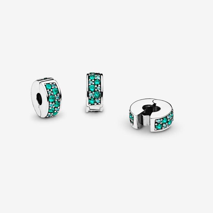 Clip pavé turquoise