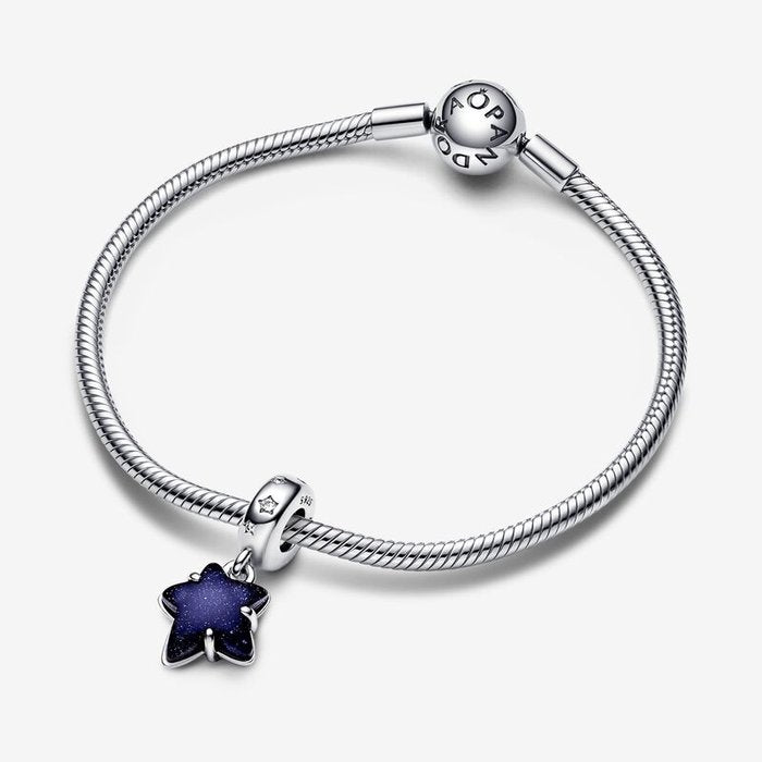 Murano Glass Blue Star Pendant Charm