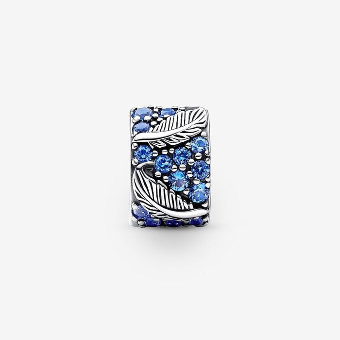 Charm Clip Feathers and Blue Pavè