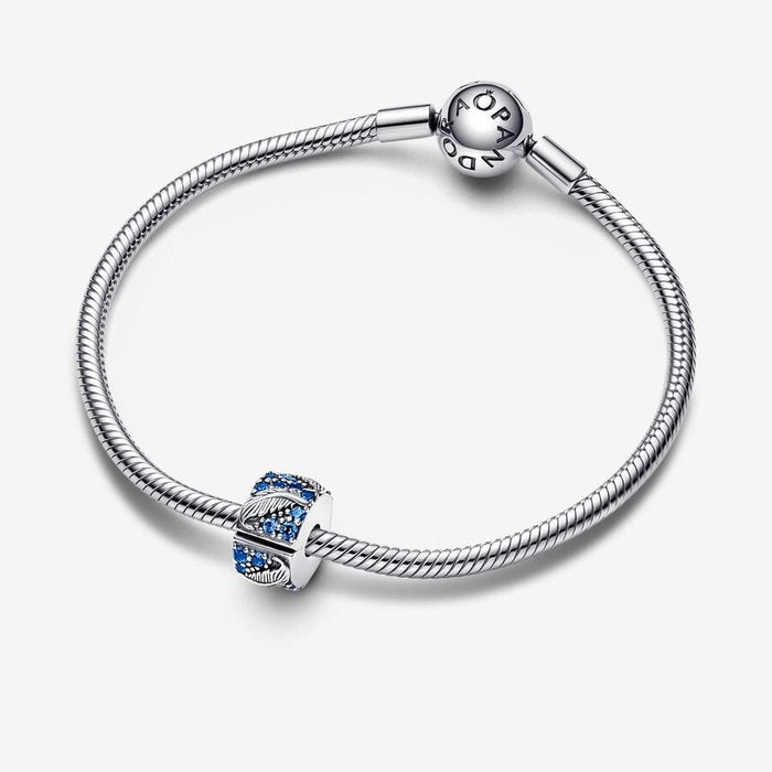 Charm Clip Feathers and Blue Pavè