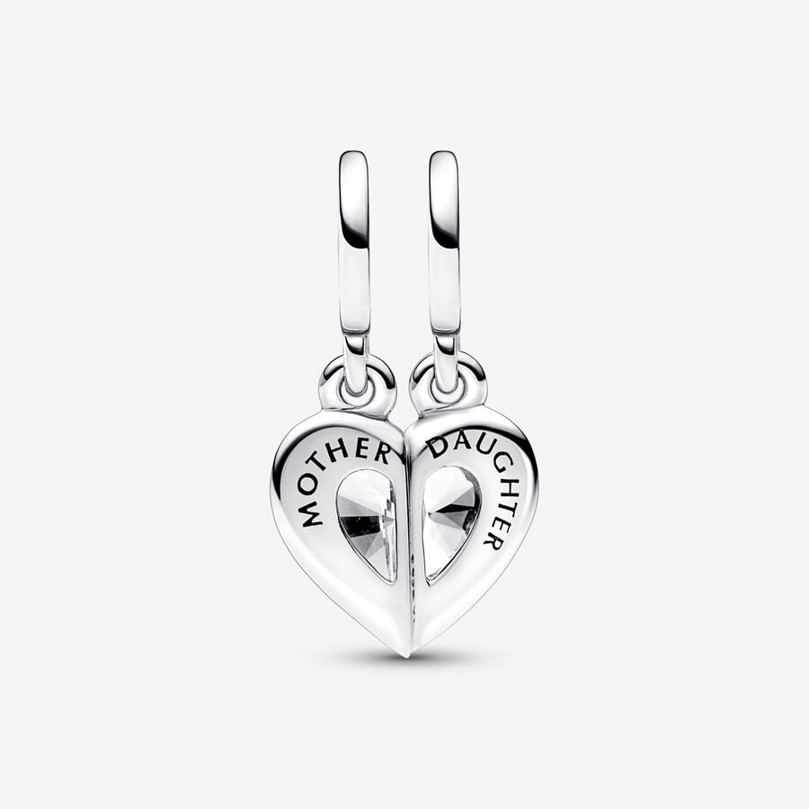 Pendentif cœur maman et fille divisible
