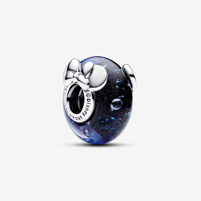 Charm Disney, Mickey e Minnie, Vetro di Murano Blu