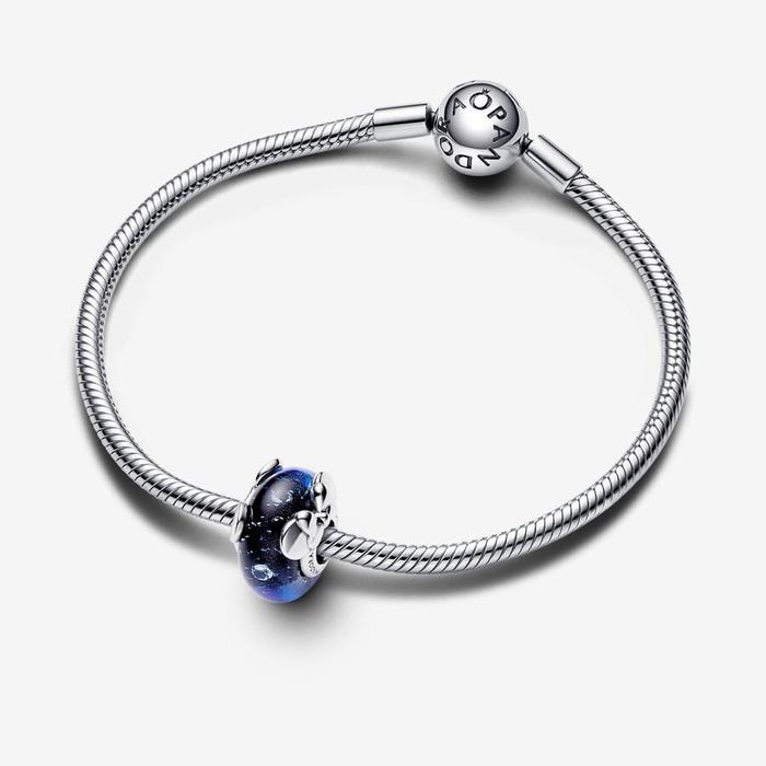 Charm Disney, Mickey e Minnie, Vetro di Murano Blu