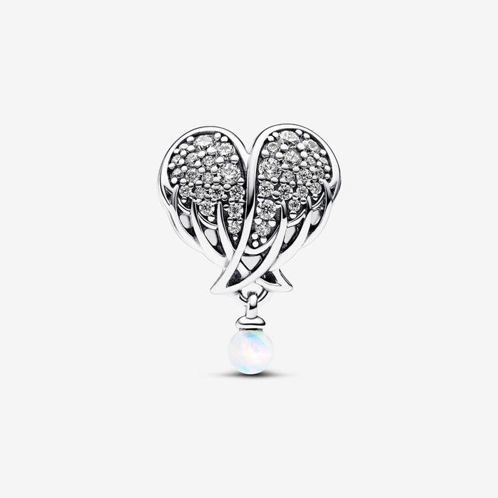 Angel Wings Heart Charm